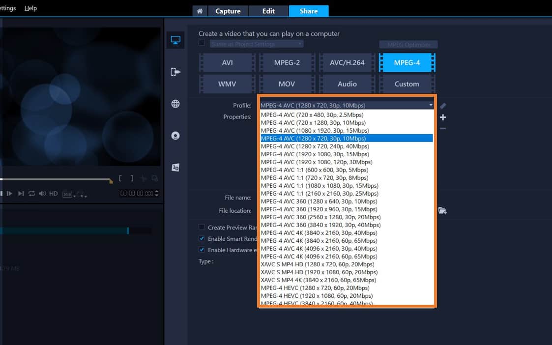 Resize video on export